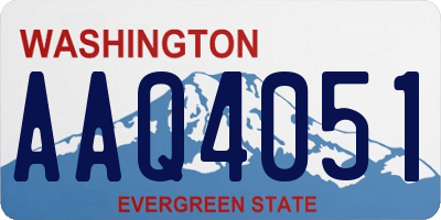 WA license plate AAQ4051