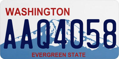 WA license plate AAQ4058