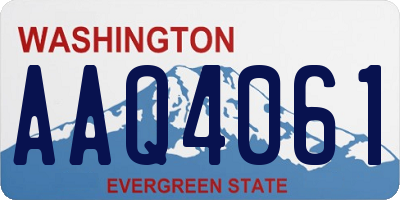 WA license plate AAQ4061