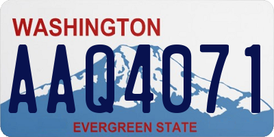 WA license plate AAQ4071