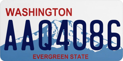 WA license plate AAQ4086