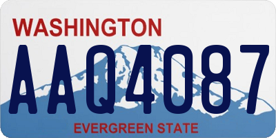 WA license plate AAQ4087