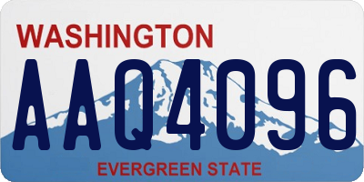 WA license plate AAQ4096