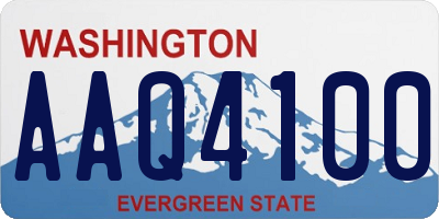 WA license plate AAQ4100