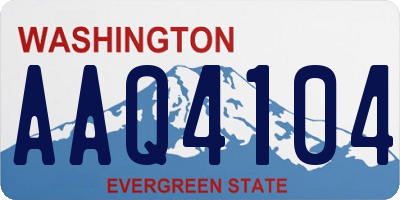 WA license plate AAQ4104