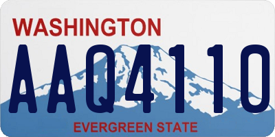 WA license plate AAQ4110