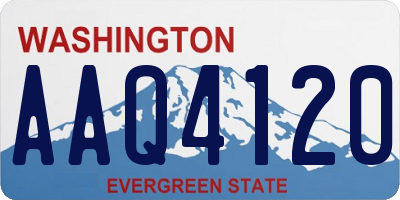 WA license plate AAQ4120
