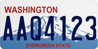 WA license plate AAQ4123