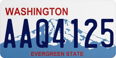 WA license plate AAQ4125