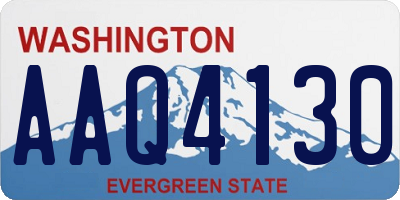 WA license plate AAQ4130