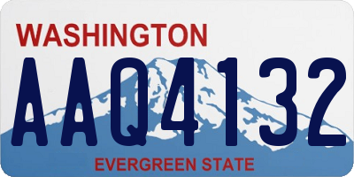 WA license plate AAQ4132