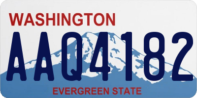 WA license plate AAQ4182