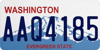 WA license plate AAQ4185