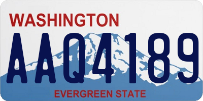 WA license plate AAQ4189