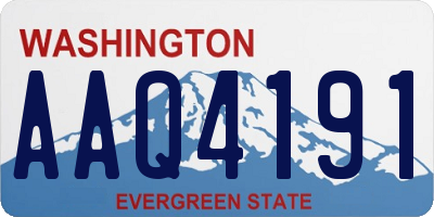 WA license plate AAQ4191