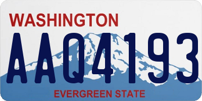 WA license plate AAQ4193
