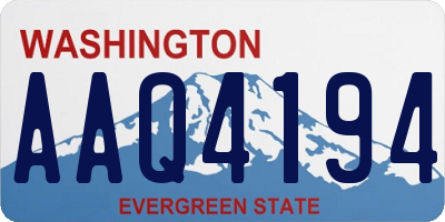 WA license plate AAQ4194