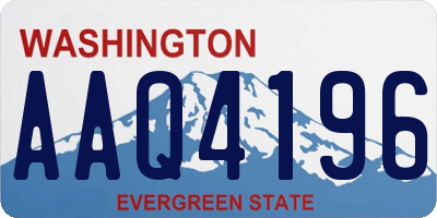 WA license plate AAQ4196