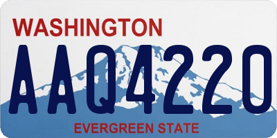 WA license plate AAQ4220