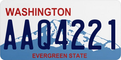 WA license plate AAQ4221