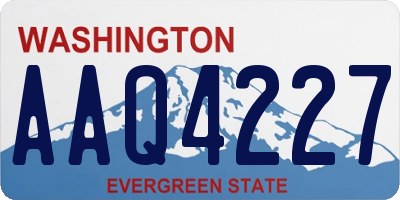 WA license plate AAQ4227