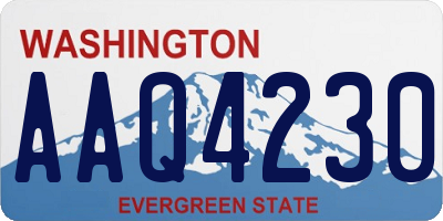 WA license plate AAQ4230