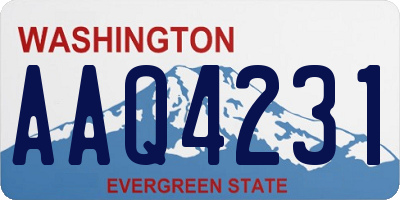 WA license plate AAQ4231