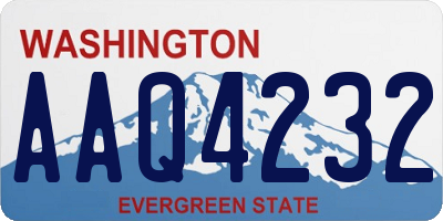 WA license plate AAQ4232