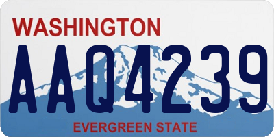 WA license plate AAQ4239