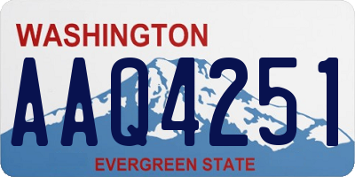 WA license plate AAQ4251