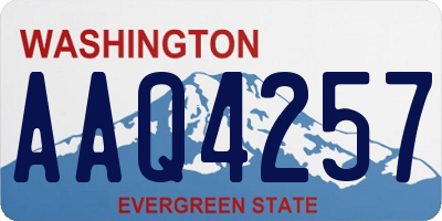 WA license plate AAQ4257