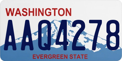 WA license plate AAQ4278