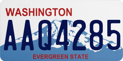 WA license plate AAQ4285