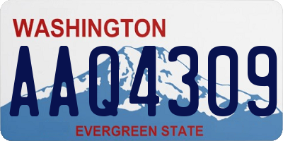 WA license plate AAQ4309