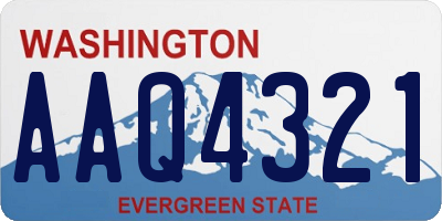 WA license plate AAQ4321