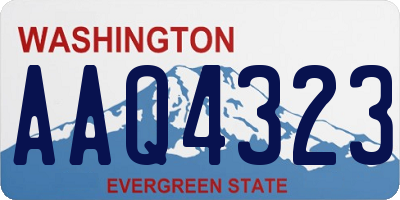 WA license plate AAQ4323