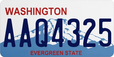 WA license plate AAQ4325