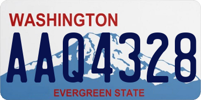 WA license plate AAQ4328