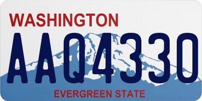 WA license plate AAQ4330