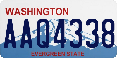 WA license plate AAQ4338
