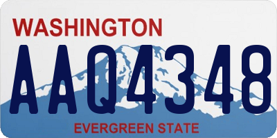 WA license plate AAQ4348