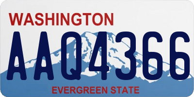 WA license plate AAQ4366
