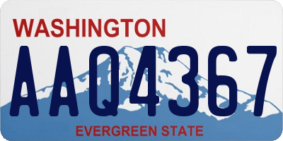 WA license plate AAQ4367