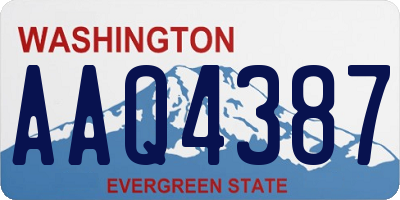 WA license plate AAQ4387