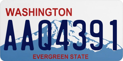 WA license plate AAQ4391