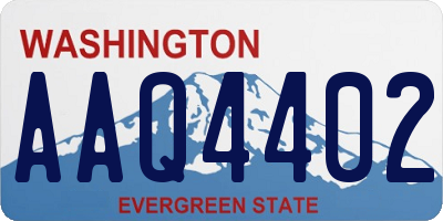 WA license plate AAQ4402