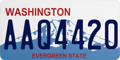 WA license plate AAQ4420