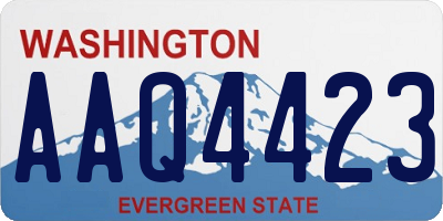 WA license plate AAQ4423