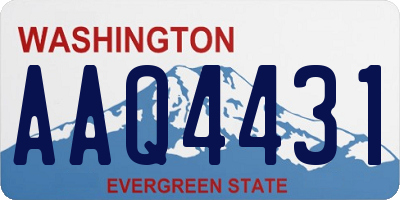 WA license plate AAQ4431