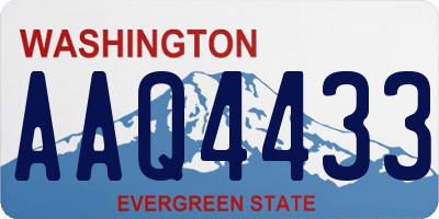 WA license plate AAQ4433